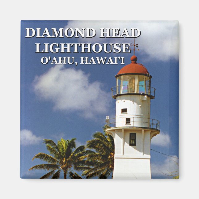 Phare de Diamond Head, O'ahu, Hawai'i Magnet (Devant)
