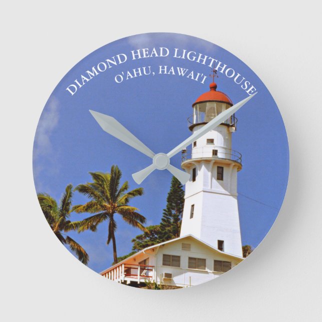 Phare de Diamond Head, Oahu, horloge murale Hawai' (Recto)