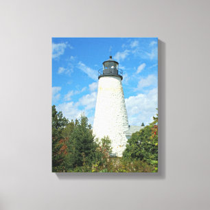 Phare de Dyce Head, Maine Toile Enveloppée Imprime