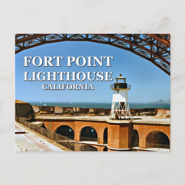 Phare de Fort Point, Carte postale de Californie (Devant)
