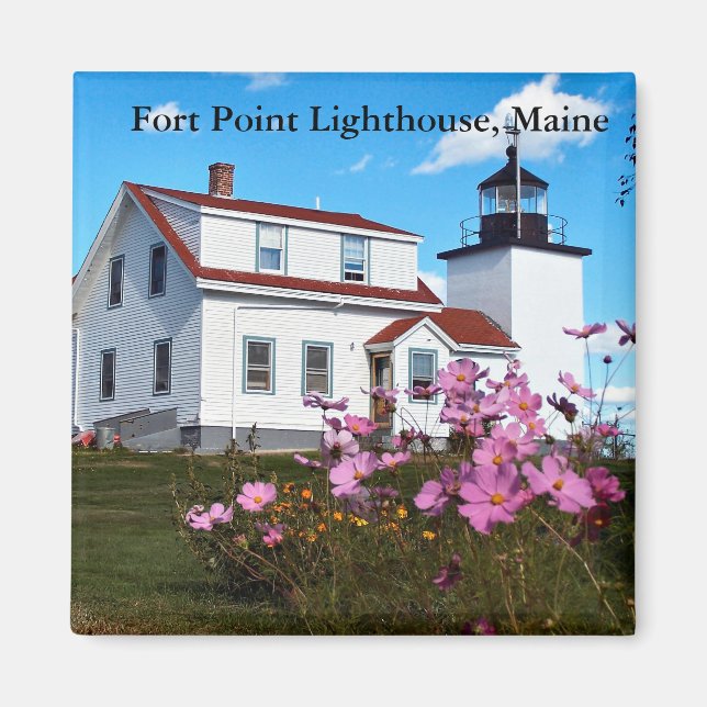 Phare de Fort Point, Maine Magnet (Devant)