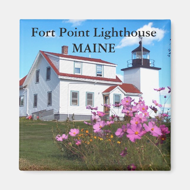 Phare de Fort Point, Maine Magnet (Devant)
