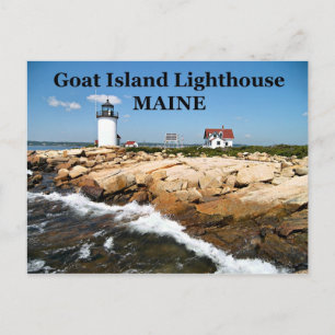 Phare de Goat Island, carte postale du Maine
