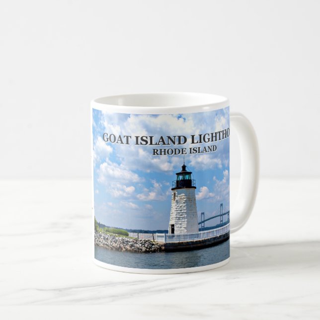 Phare de Goat Island, Rhode Island Mug (Devant droit)