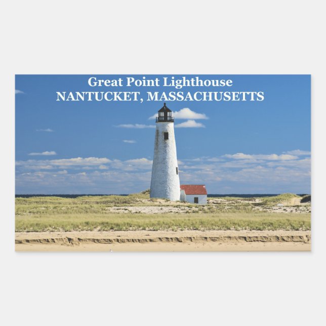 Phare de Great Point, Nantucket, Autocollants MA (Devant)