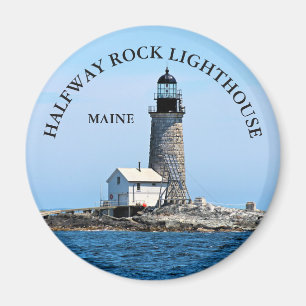 Phare de Halway Rock, Maine Round Magnet