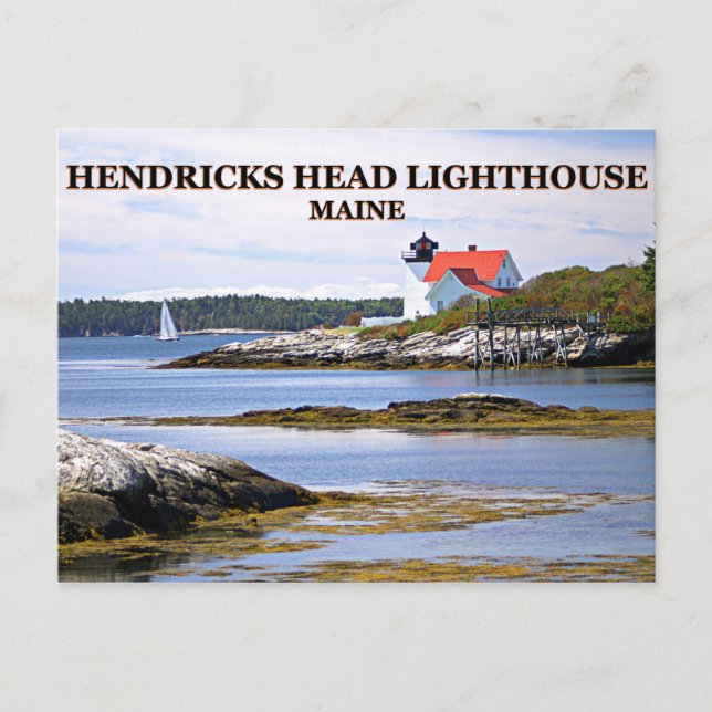 Phare de Hendricks Head, Carte postale du Maine (Devant)