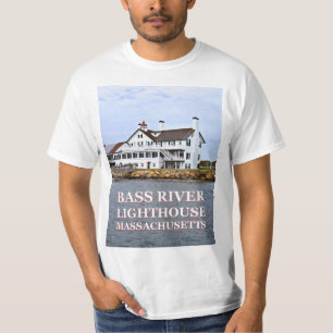 Phare de la rivière Bass, T-Shirt Massachusetts