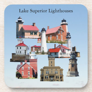 Phare de Lake Superior sur dessous de verre