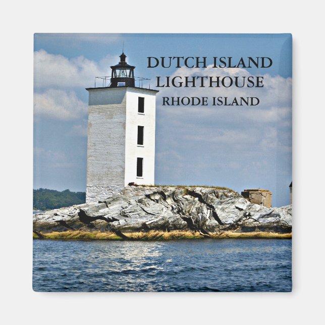 Phare de l'île néerlandaise, Rhode Island Magnet (Devant)