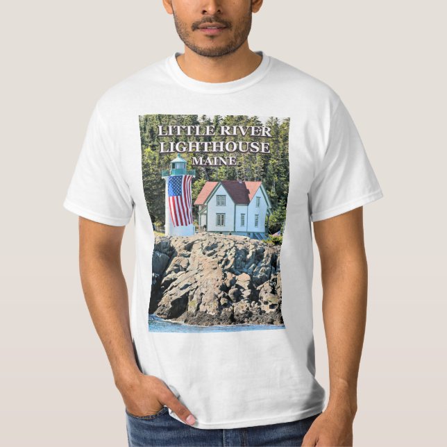 Phare de Little River, Maine T-Shirt (Devant)