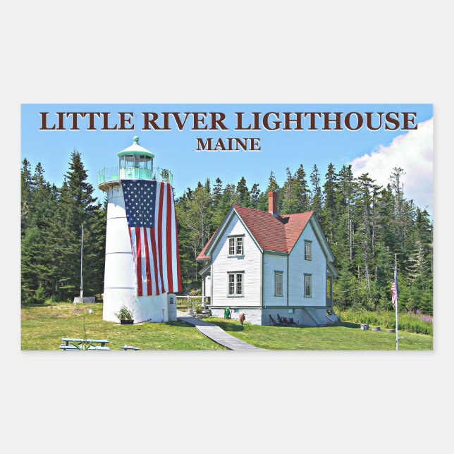 Phare de Little River, Stickers Maine (Devant)