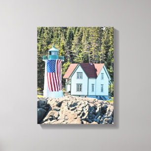 Phare De Little River, Toile Enveloppée Du Maine