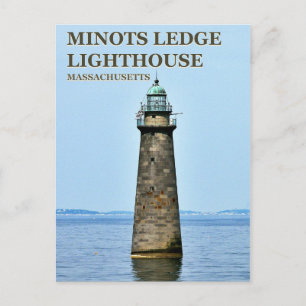 Phare de Minots Ledge, Carte postale du Massachuse
