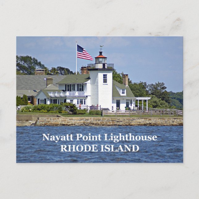 Phare de Nayatt Point, carte postale de Rhode Isla (Devant)
