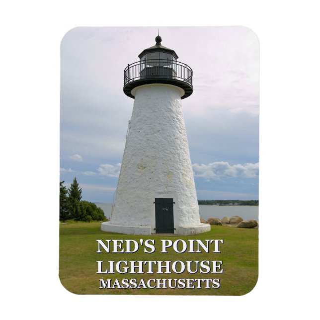 Phare de Ned's Point, Magnet photo du Massachusett (Vertical)
