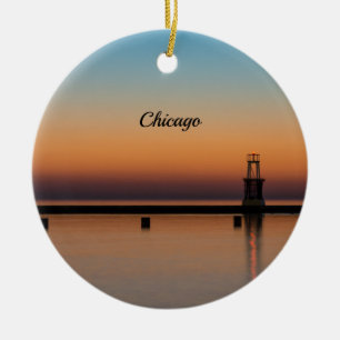 Phare de North Ave Ornement Souvenir Sunrise