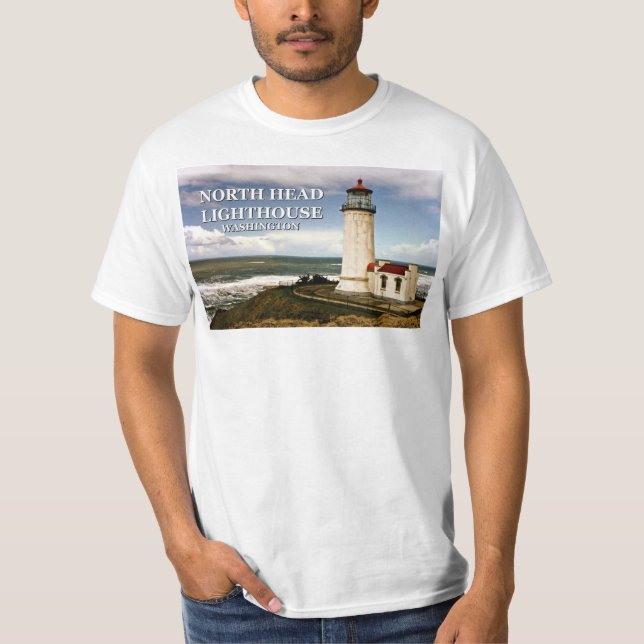 Phare de North Head, Washington T-Shirt (Devant)