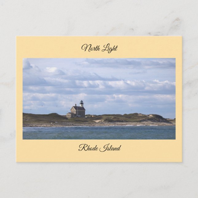 Phare de North Light Rhode Island Carte postale (Devant)