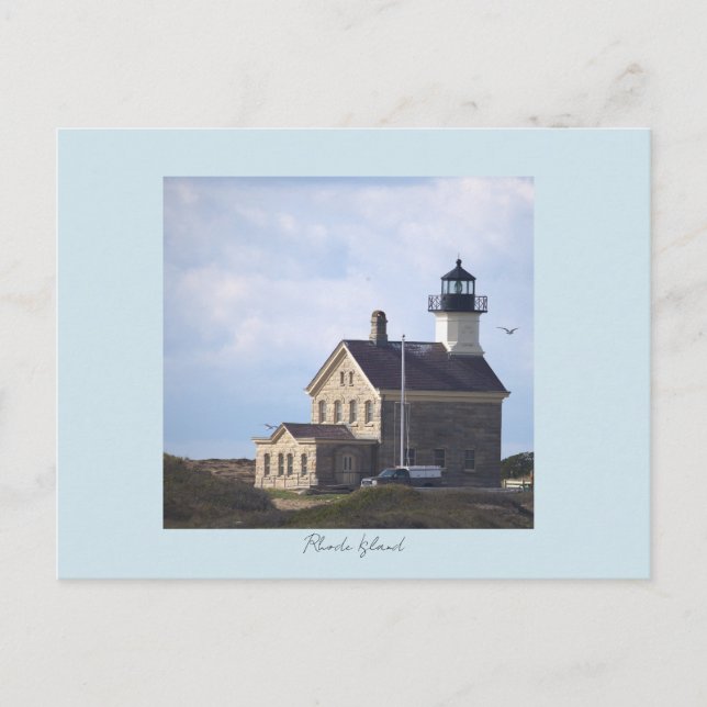 Phare de North Light Rhode Island Carte postale  (Devant)