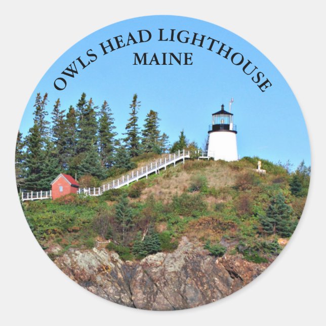 Phare de Owens Head, Stickers ronds du Maine (Devant)