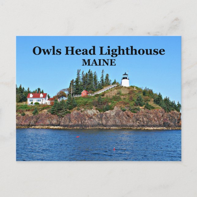 Phare de Owls Head, carte postale Maine (Devant)
