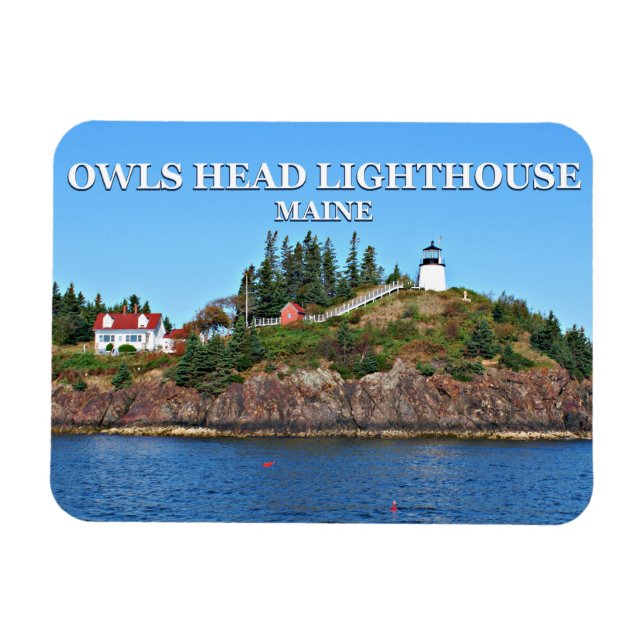 Phare de Owls Head, Maine Photo Magnet (Horizontal)