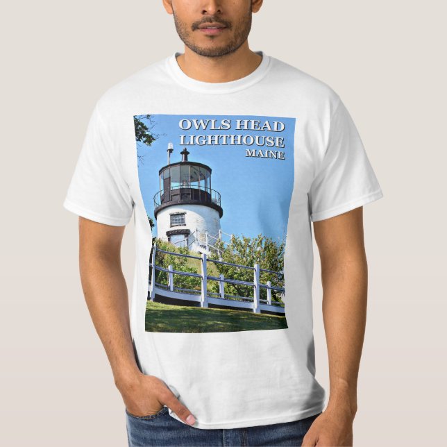Phare de Owls Head, Maine T-Shirt (Devant)