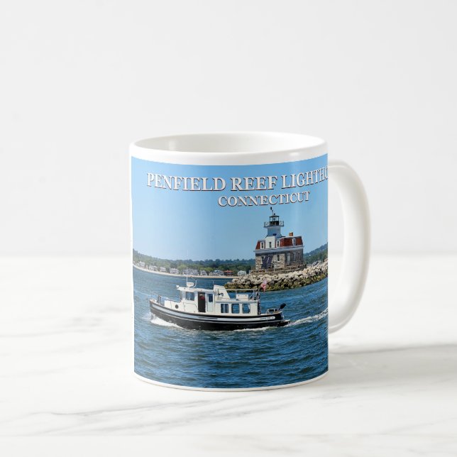 Phare de Penfield Reef, Connecticut Mug (Devant droit)