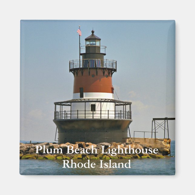 Phare de Plum Beach, Rhode Island Magnet (Devant)
