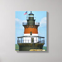 Phare de Plum Beach, Rhode Island Toile Enveloppée
