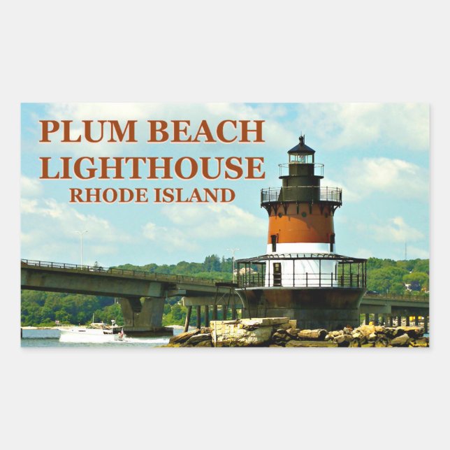 Phare de Plum Beach, Stickers Rhode Island (Devant)
