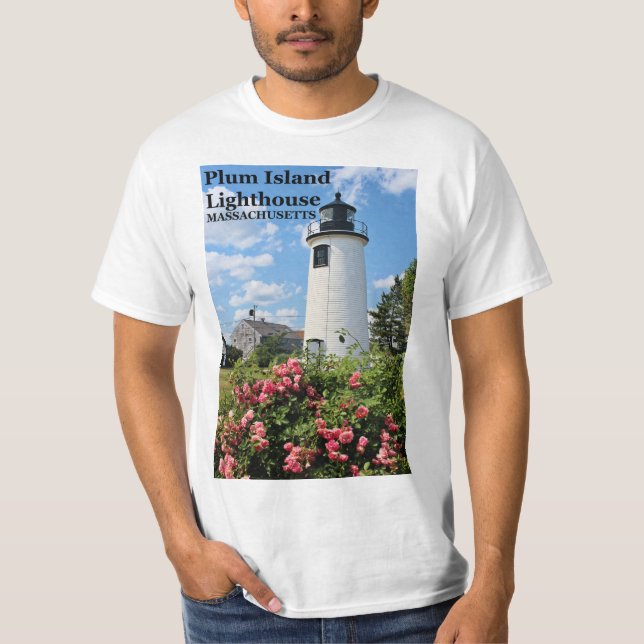 Phare de Plum Island, T-Shirt Massachusetts (Devant)