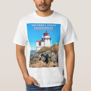 Phare de point d'écureuil, T-shirt du Maine