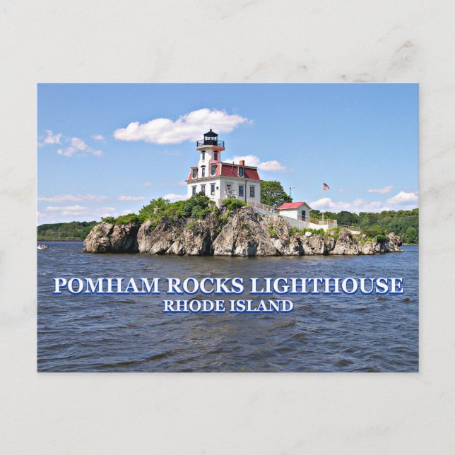 Phare de Pomham Rocks, Rhode Island Carte postale (Devant)