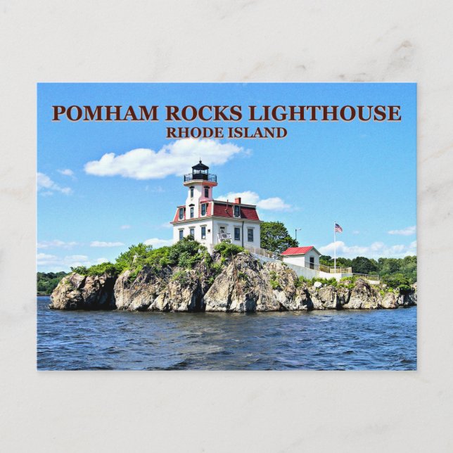 Phare de Pomham Rocks, Rhode Island Carte postale (Devant)