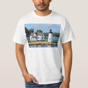 Phare de port de perspective, T-shirt du Maine