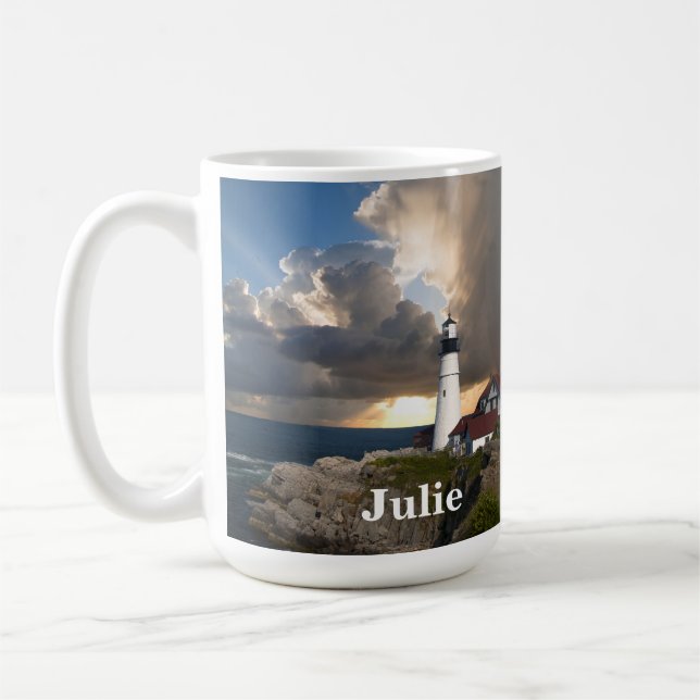 Phare de Portland Head et Mug du Coucher de Soleil (Gauche)