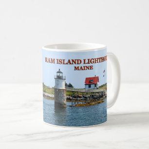 Phare de Ram Island, port de Boothbay Maine Mug