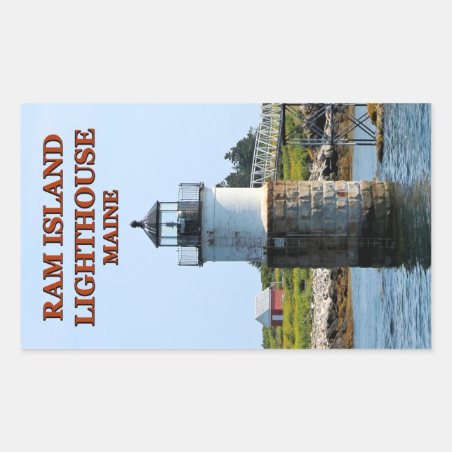 Phare de Ram Island, Stickers Maine (Devant)