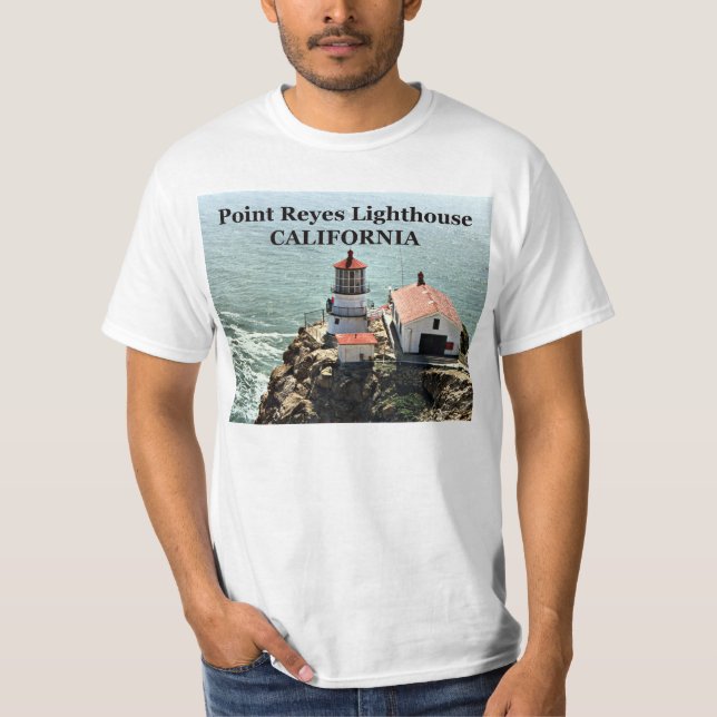 Phare de Reyes de point, T-shirt de la Californie (Devant)