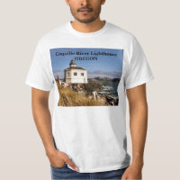 Phare de rivière de Coquille, T-shirt de l'Orégon