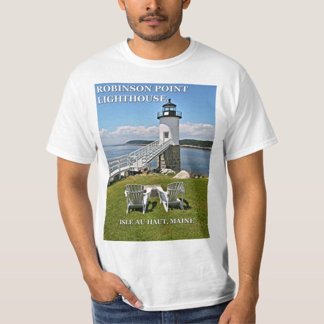 Phare de Robinson Point, T-Shirt Maine (Devant)