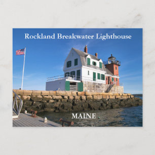Phare de Rockland Breakwater, carte postale du Mai