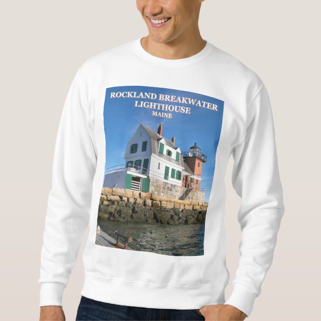 Phare de Rockland Breakwater, Maine Sweatshirt (Devant)