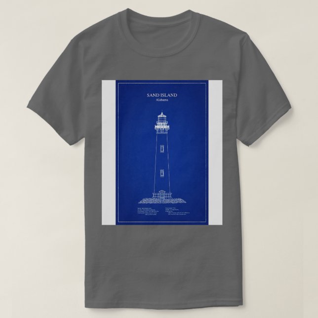 Phare de Sand Island Alabama AD TShirt (Design devant)
