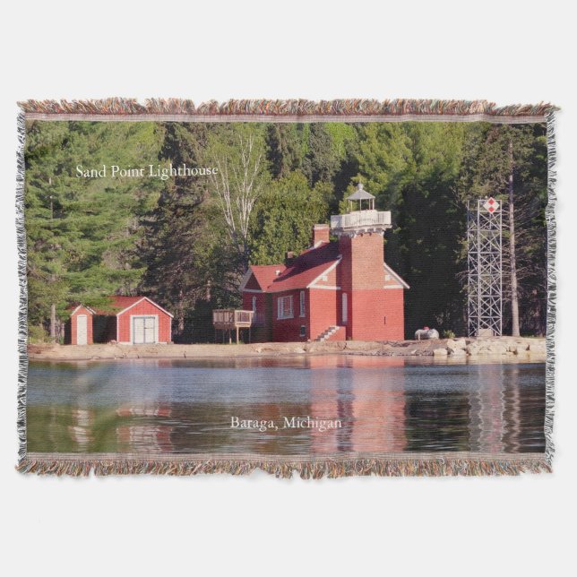 Phare de Sand Point Baraga jeter la couverture (Devant)