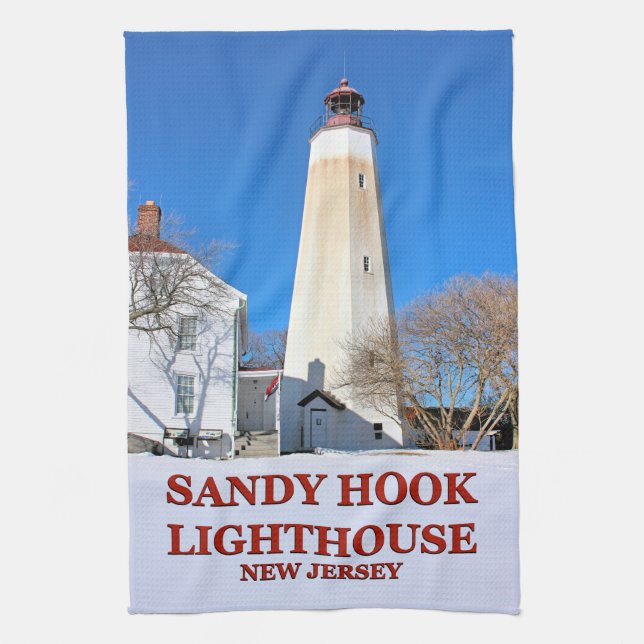 Phare de Sandy Hook, Serviette de thé du New Jerse (Vertical)