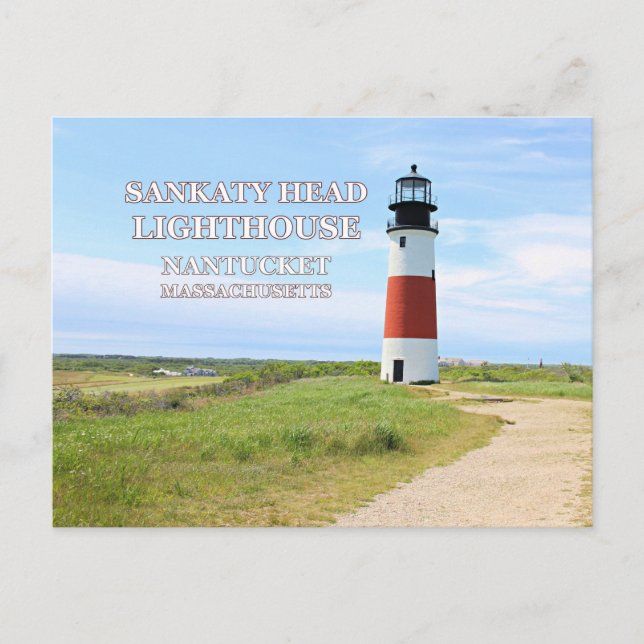 Phare de Sankaty Head, Nantucket MA Carte postale (Devant)