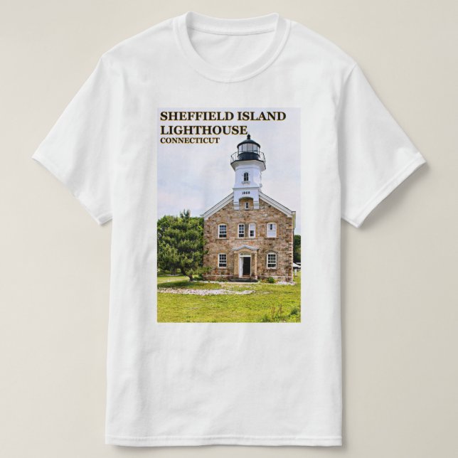 Phare de Sheffield Island, Connecticut T-Shirt (Design devant)
